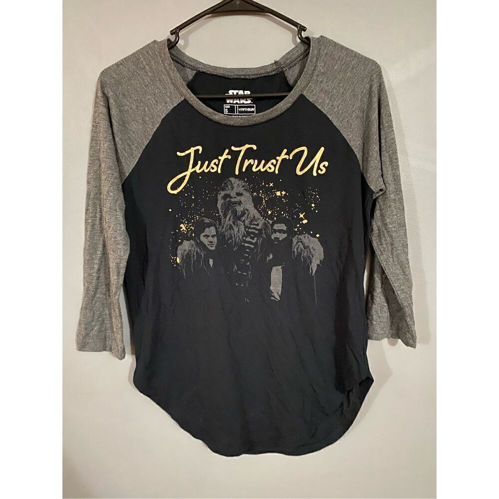 Star Wars 3/4th Sleeve Scoop Neck Top Size Small